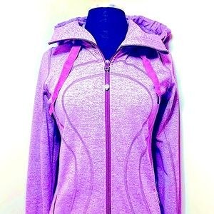 PRICE⬇️now Nwot vintage instride jacket,heathered purple,hood collar thumb holes